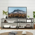 thumbnail image 1 of Slevoo TV Stand Up to 70" Table Entertainment Center for Living Room, Wood Finish, Gray, 1 of 8