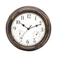 thumbnail image 1 of Slhenay 12" Retro Round Outdoor Decorative Wall Clock, 1 of 7