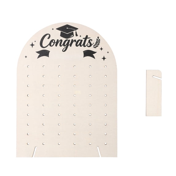 Slhenay 2026 Graduation Photo Display Display School Years Wood Picture Board for Senior High School Graduation Decoration White
