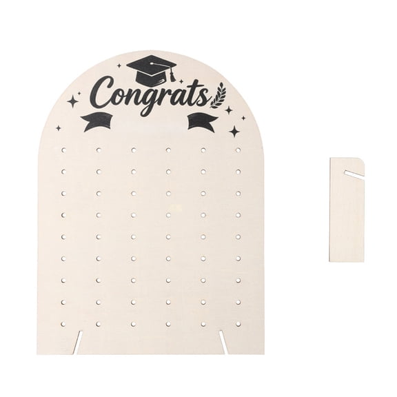 Slhenay 2026 Graduation Photo Display Display School Years Wood Picture Board for Senior High School Graduation Decoration White