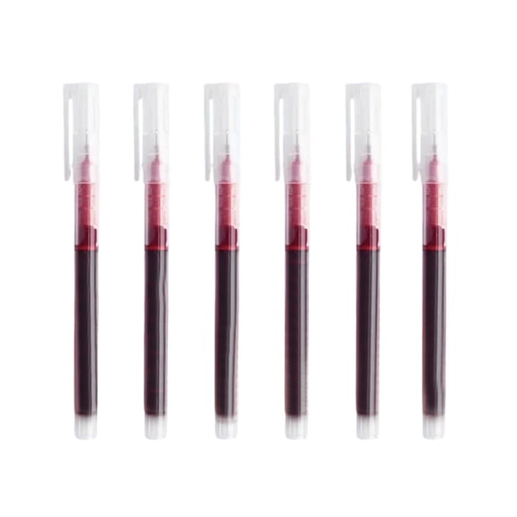 Slhenay Colored Gel Ink Pens, Fine Point Smooth Writing Quick Drying Liquid Ink Rollerball Pens for Office Stationery Classroom Teachers Red