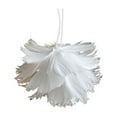 thumbnail image 1 of Slhenay Faux Feather Ball Ornament - Glittered Hanging Feather Christmas Ornament for Xmas Tree Holiday Home Party Supplies (White), 1 of 1