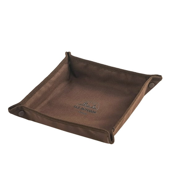 Slhenay Foldable Canvas Valet Trays Jewelry Catchall Trays Portable Travel Organization Trays Decorative Desktop Storage Organizer Dish for Key Phone Wallet Coin Jewelry for Outdoor Hiking Fishing