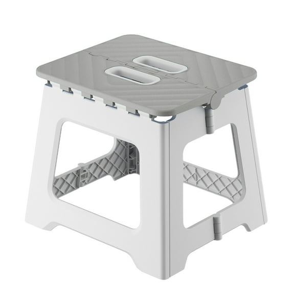 Slhenay Home Folding Step Stool - (Pack of 1) Foot Stool with 7.48 Inch Height - Lightweight Plastic Foldable Step Stool for Kitchen, Bathroom & Living Room