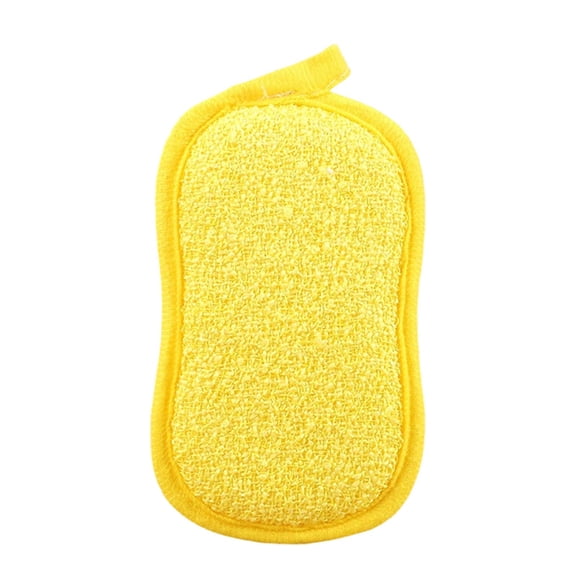 Slhenay Kitchen Scrub Sponge, Multipurpose Non-Scratch Microfiber Scrub Sponges for Kitchen Reusable Scouring Pads for Household Cleaning Dishes and Pots (Yellow)