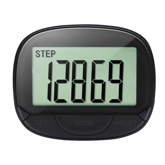 Slhenay LCD Display Black Pedometer Clips with Battery and Lanyard