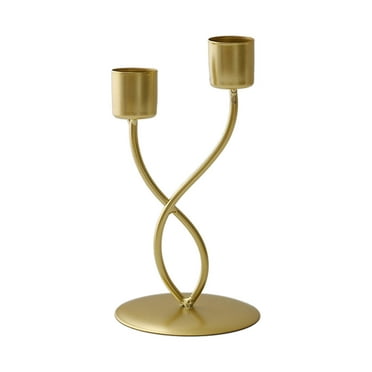 Slhenay Modern Candlestick Candle Holders for 2 Candles- Matte Black Candelabra for Halloween Tabletop Taper Candlesticks Decor for Home Decorative Candle Stick Holder for Formal Events Dining Room
