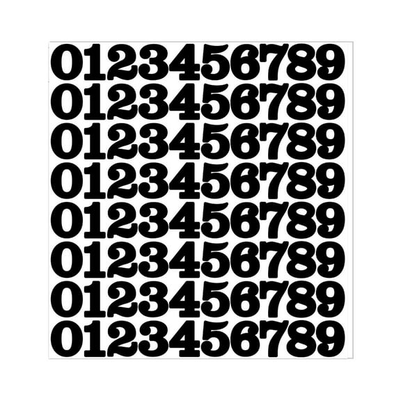Slhenay Number Stickers,Waterproof Mailbox Numbers,Self-Adhesive 0-9 Number Labels for Office,Classroom,Storage Boxes,Organizers Black