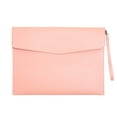 thumbnail image 1 of Slhenay PU Leather A4 File Folder, Document Holder Filing Organizer Portfolio Envelope Folder Case with Snap Closure for Letter Receipt (Pink), 1 of 6