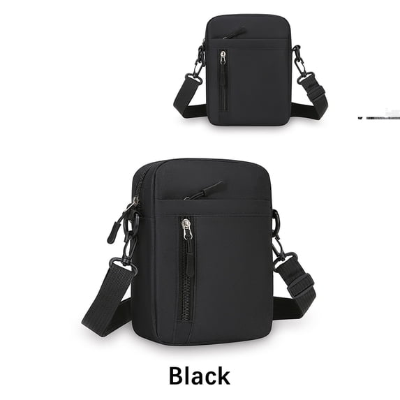 Slhenay Padded Ereader Sleeve Case for 6-7 inch Ereader Tablet Bag, Protective Cover Pouch, Nylon Crossbody Bag Light Weight Business Travel Phone Bag Black