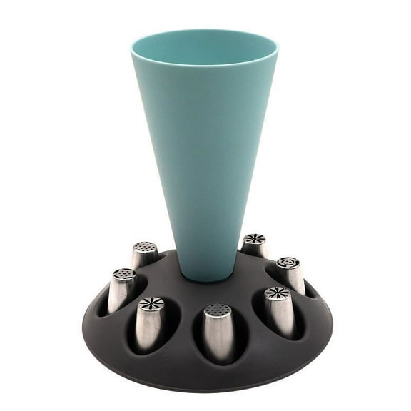 Slhenay Piping Bag Rack Plastic Flower Mouth Implantation Frame Icing Cream Holder Stand Shelf, Cake Cupcake Cookie Nozzle Bakeware Tip Decorating Display Trays for Butter Pastry Baking Accessories