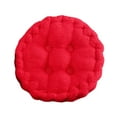 thumbnail image 1 of Slhenay Soft Patio Outdoor Corduroy Chair Pad Corduroy Striped Round Chair Cushion Pad Solid Tufted Seat Cushion Pads for Dining Chairs, Office Chairs, Car, Floor, Outdoor, Patio, Red, 1 of 8