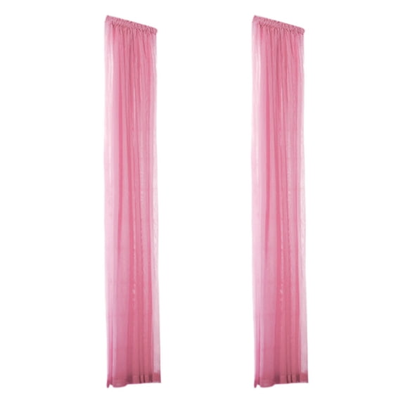 Slhenay Sophia Vintage Pink Solid Print Nature Sheer Curtains, 79" x 32" (2 Panels)