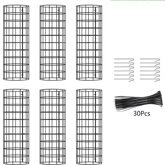 Slhenay Tree Trunk Protector Set, Metal Mesh Tree Bark Protector with Zip Ties & Stakes, Expandable Trees Guards Trunk Protectors from Deer, Trimmers