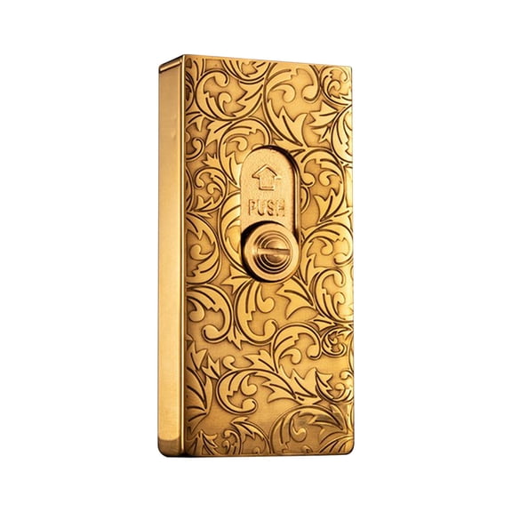 Slhenay Vintage Trench Lighter, Kerosene Fluid Refillable Antique Wick Lighters, Soft Flame Art Carving Lighters Gift for Men Dad (D)
