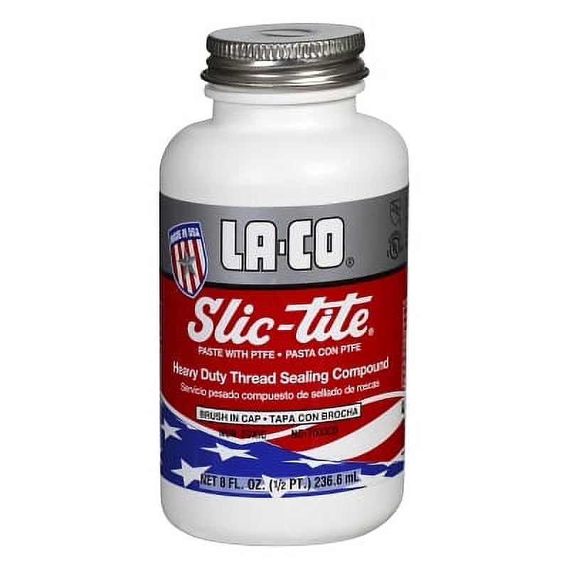 Threading Paste Slic-Tite Paste Thread Sealant W/ Ptfe, 1/4 Pt Brush-In-Cap, White ...
