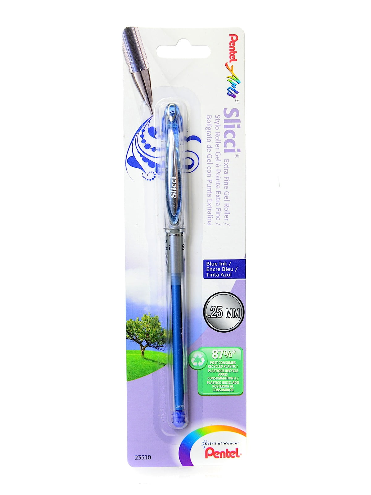 Slicci Extra Fine Gel Pens blue, each (pack of 12)