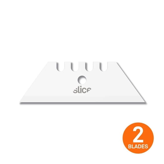Slice 10525 Replacement Utility Blades - Pointed Tip - Finger-Friendly, Micro Ceramic Safety Blade | Never Rusts - Pack of 2