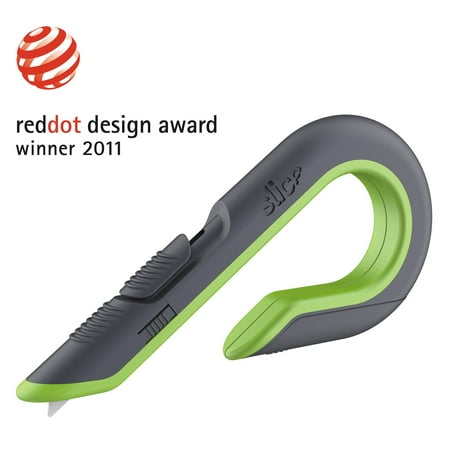 Slice® Box Cutters, Double Sided, Replaceable, Stainless Steel, Gray, Green