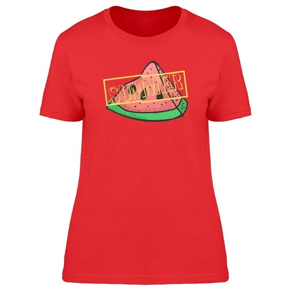 Slice Of Watermelon For Summer T-Shirt Women -Image by Shutterstock, Female Medium