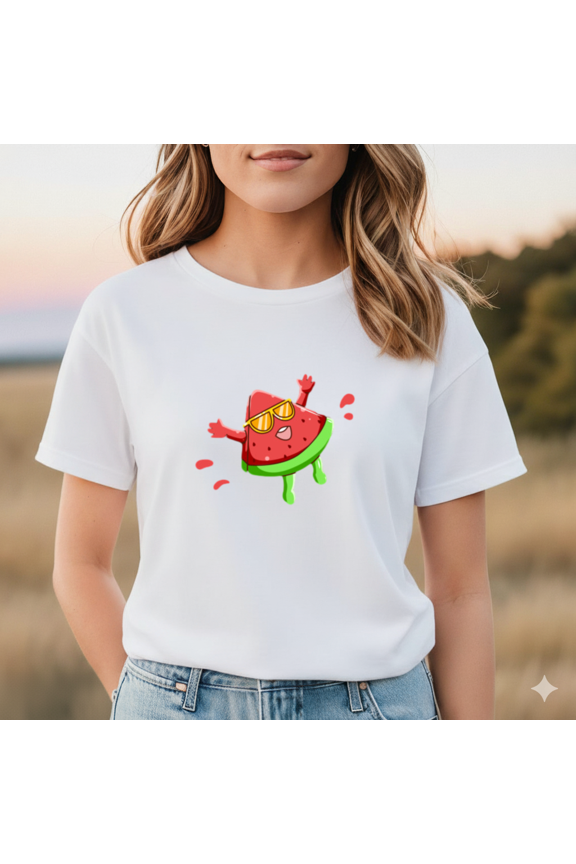 Slice Of Watermelon Funny Summer Fruit Sweet Refresh Art Unisex T-Shirt, up to size 5XL