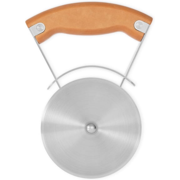 Slice Pizza Wheel, Stainless Steel Precision Pizza Wheel with Safety Cover, Innovative Rotating Handle for Better Leverage, Dishwasher Safe