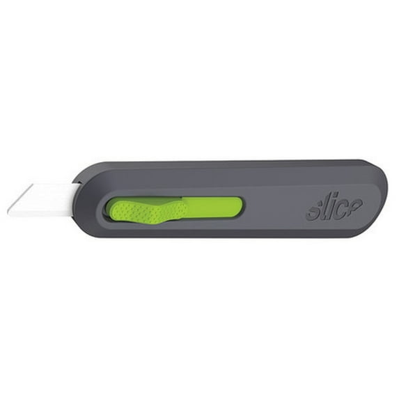 Slice, SLI10554, Auto Retract Utility Knife, 1 Each, Gray,Green