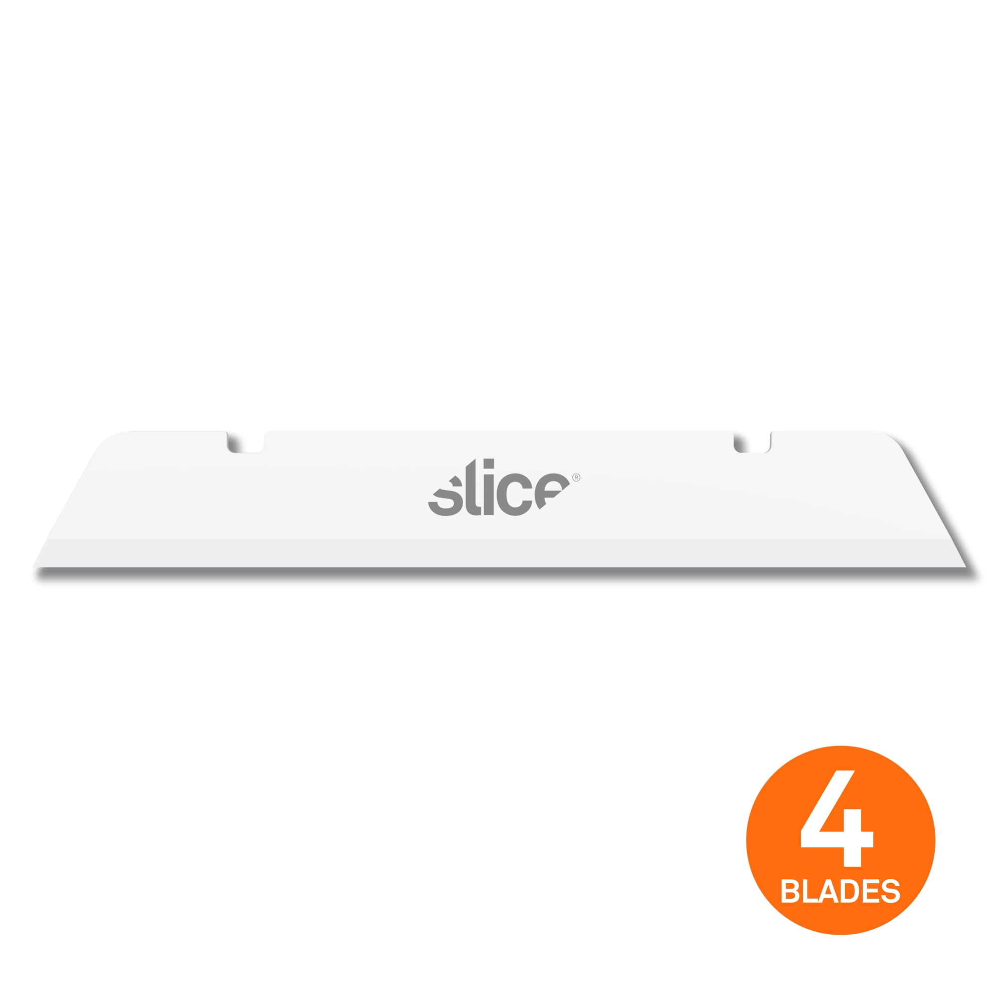 Slice 10539 Replacement Extra Long Industrial Blades - Pointed Tip | Finger-Friendly, Micro Ceramic Safety Blade - Pack of 4