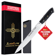Slice Series 8-Inch Carving Knife - High Carbon German Steel Blade with Ergonomic Pakkawood Handle and Durable Polymer Sheath Carving Knife