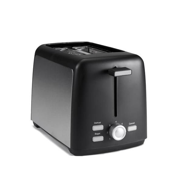 Slice Toaster, 7 Browning Settings, Extra Wide Slots for Bagels and Specialty Breads, Removable Crumb Tray, Cancel/Defrost/Bagel Buttons, 1500W, Black & Silver