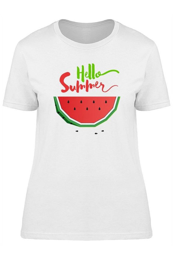 Slice Watermelon Hello Summer Tee Women's -Image by Shutterstock
