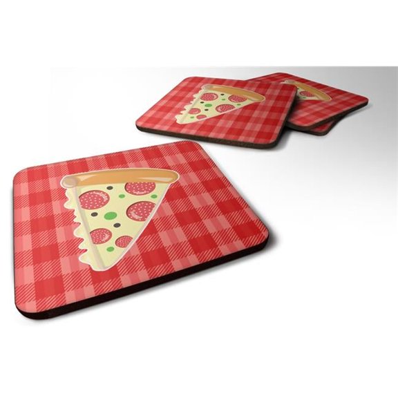 Slice of Pizza Foam Coasters - Set of 4