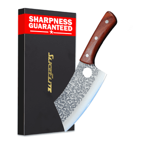 SliceElite Hand-Forged Butcher Cleaver Knife | Heavy-Duty Meat Cutting Tool with Gift Box | Professional Kitchen & BBQ Knife