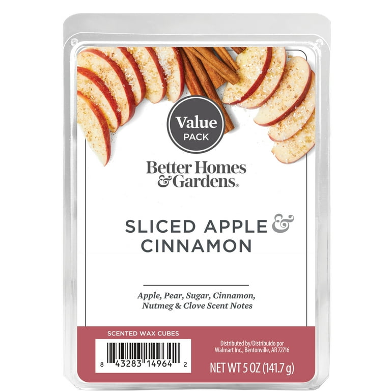 Sliced Apple Cinnamon Scented Wax Melts, Better Homes and Gardens, 5 oz  (Value)