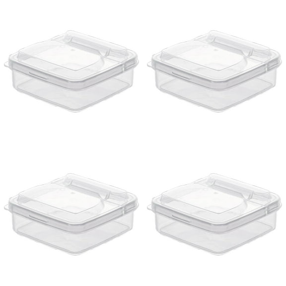 Sliced Cheese Container for Fridge - Airtight Plastic Cheese Keeper with Lid, Leakproof Butter Storage Box, Small Fruit and Veggie Fridge Container, Stackable Snack Container with Seal