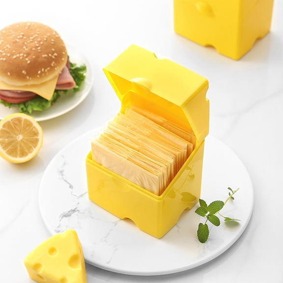 Sliced Cheese Storage Container with Lid, ABS Plastic Large Capacity Fridge Food Storage Box for Cheese Fruit Vegetable