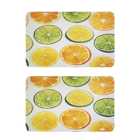 Sliced Citrus Fruits Pattern 2 Pack 4x2.5 Inch Magnetic Stickers Thick and Strong for Fridge Dishwasher Teaching