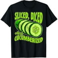thumbnail image 1 of Sliced Diced And Cucumberized Vegetarian Cucumbers Lover T-Shirt, 1 of 4