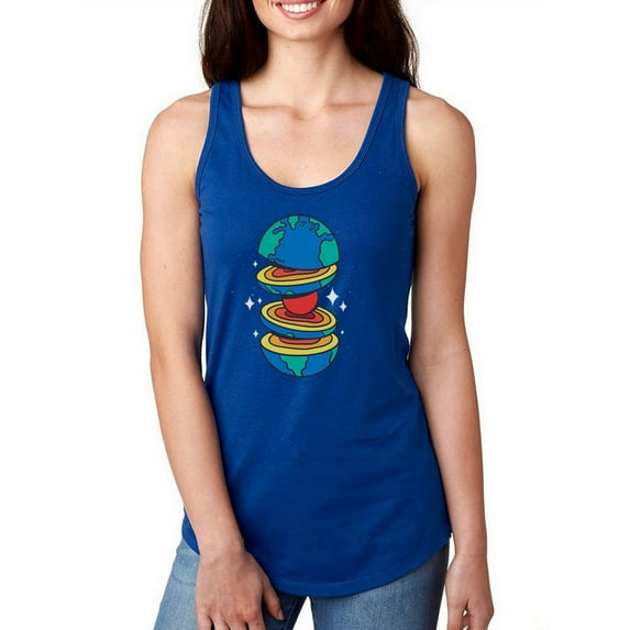Sliced Earth Racerback Tank Women -Smartprints Designs, Female XX-Large