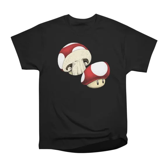 Sliced Mario Mushroom Color Version T-Shirt Tee Gift For Him Merch For Her Apparel For Fri