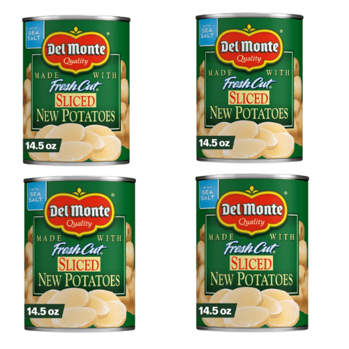 Sliced New Potatoes, Canned Vegetables, 14.5 oz Can (4 Pack)