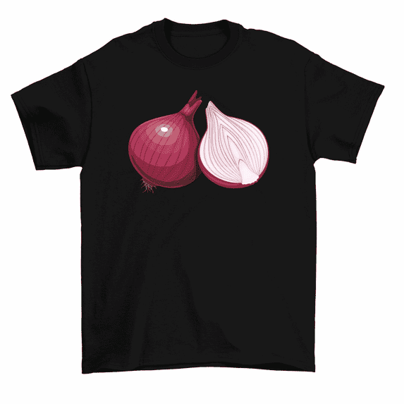Sliced Onion T-Shirt Foodie Chef Gift Tee Men Women Unisex