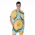 thumbnail image 1 of Sliced Pineapple Short Sleeve Men'S Rompers, Pineapple Aloha Tropical Fruits Hawaiian Casual Summer Jumpsuits Outfit, 1 of 4