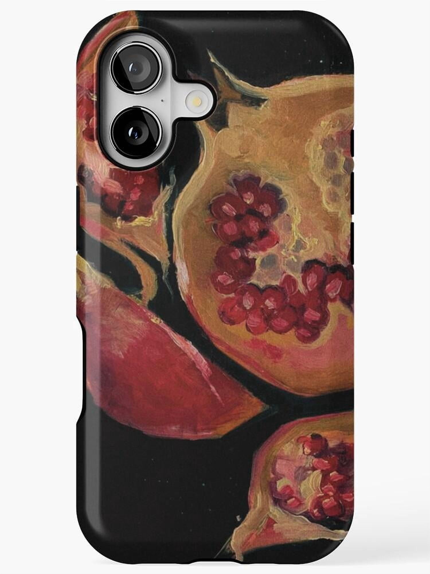 Seed Casing Sliced Pomegranate and Seeds Tough Phone Case, Polycarbonate and TPU ...