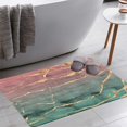 thumbnail image 1 of Sliced Rose Gold Metallic Foil Overlaid Bath Rugs 16x24 Inch Non Slip Bath Mat Quick Dry Absorbent Thin Bath Rug Fit Under Door Washable Bath Floor Rugs for Bathroom Bathtub Sink,Multi 2, 1 of 6