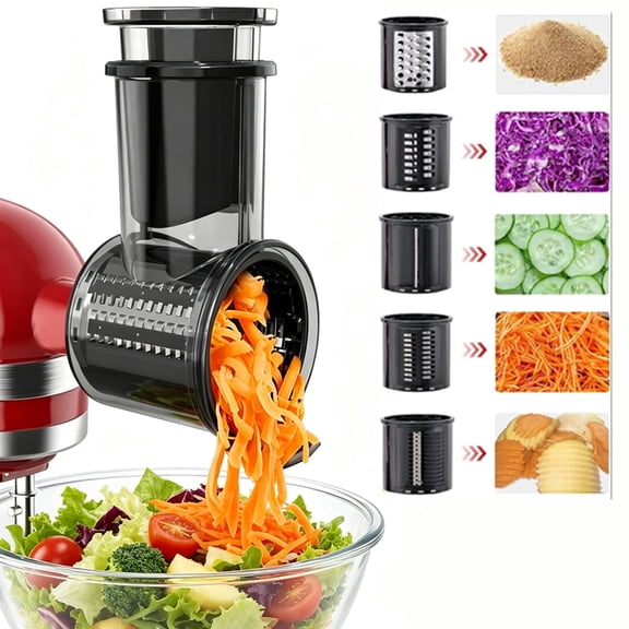 LEXKUYI Slicer Shredder Attachment for KitchenAid Stand Mixer, Cheese Grater Attachment