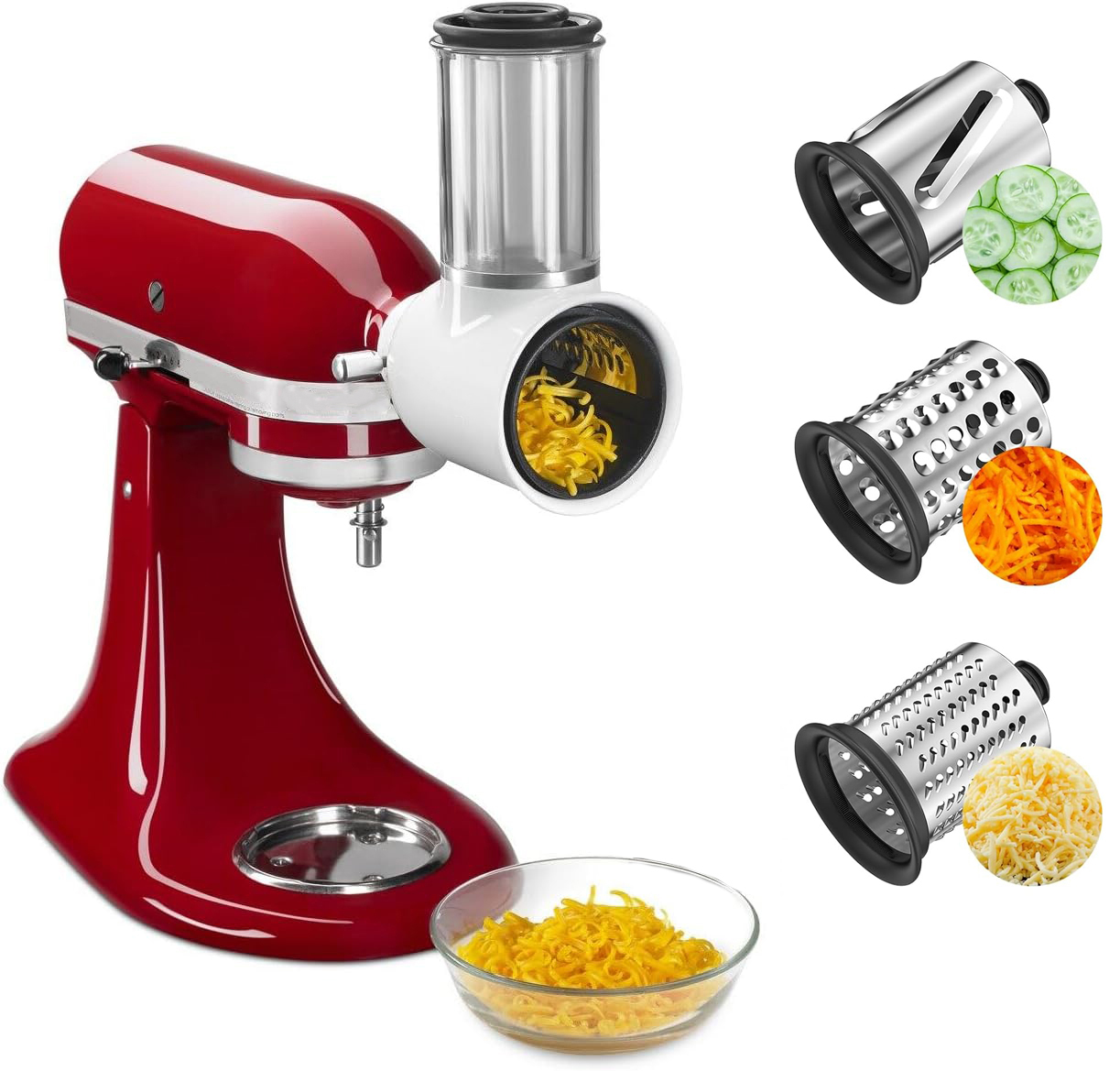 Slicer Shredder Attachment for KitchenAid Stand Mixer, Fresh Prep