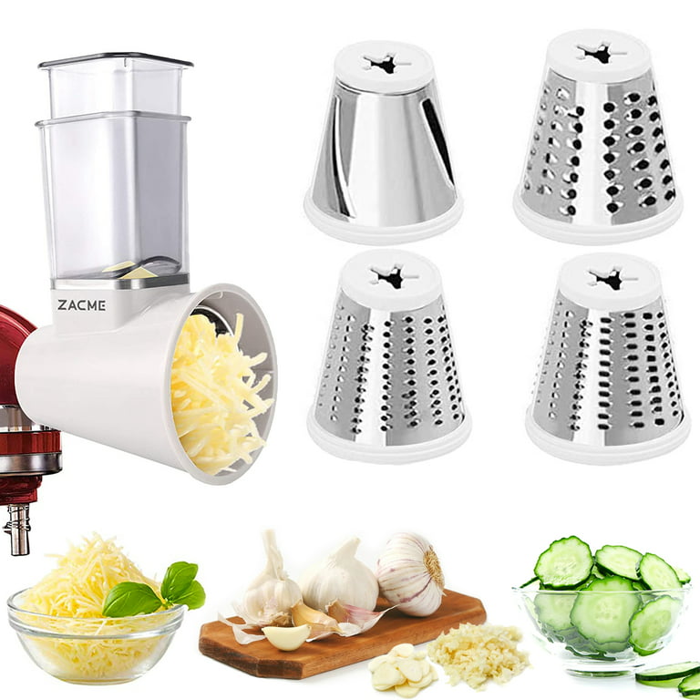 Stainless Steel Slicer Shredder Attachments for KitchenAid Stand Mixer, Cheese
