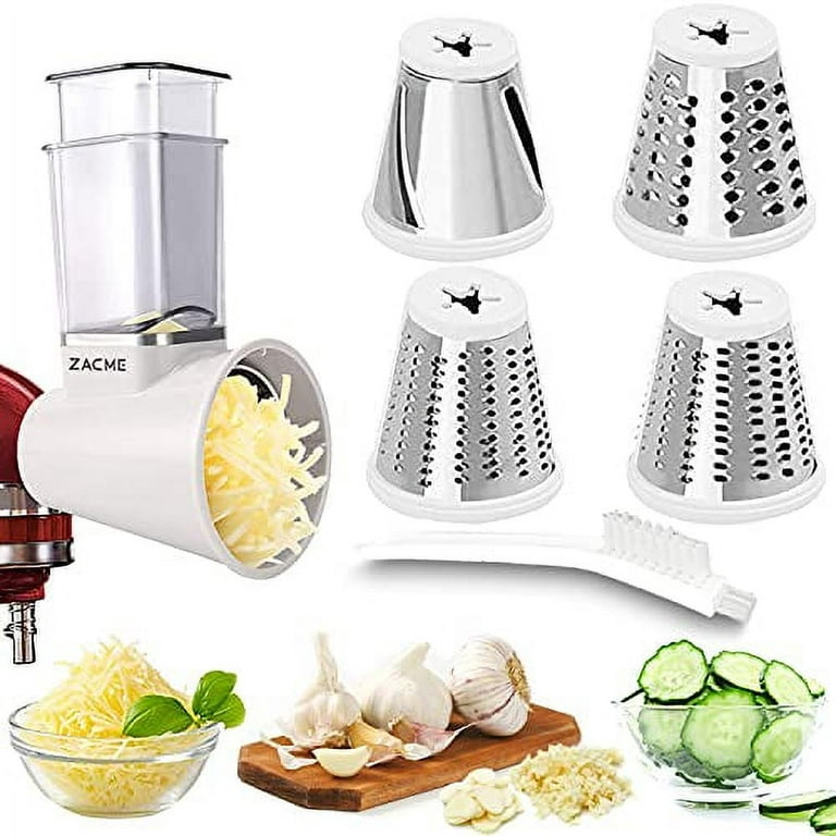 Slicer/Shredder Attachments for KitchenAid Stand Mixers, Food Slicers  Cheese Grater Attachment, Salad Maker Accessory Vegetable Chopper with 4  Blades