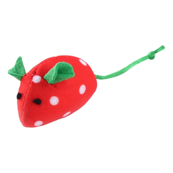 Slices Soft Plush Catnip Mice Cat Toy, Catnip Toy Mouse Kitten Stuff Kitty Toy Cat Mouse Toy Containing Pure & Potent Catnip Cafe, Cat Valentines Day Toys 1 Count, Red